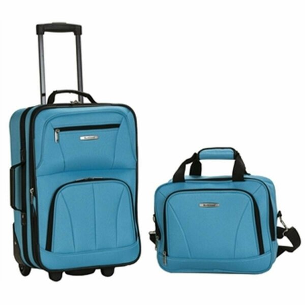 Rockland 2 PC TURQUOISE LUGGAGE SET - TURQUOISE RO130609